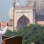 (FILE PHOTO) Prime Minister Narendra Modi addressed the nation from Red Fort on the 72nd independence day Red Fort. (Photo: Pradeep Gaur/mint)