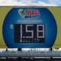 An electronic billboard displays the Mega Millions lottery jackpot at 1.58 billion USD, in New York City on August 08, 2023. If won, it would be the largest prize awarded in the lottery's history at 1.58 billion USD, with a 757.2 million USD cash option. (Photo by ANGELA WEISS / AFP) (AFP)
